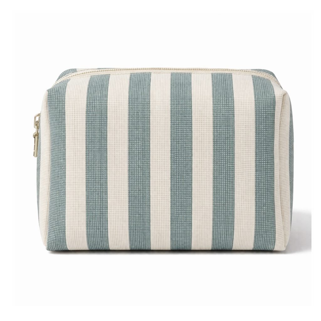 Neceser muno azul verdoso y blanco