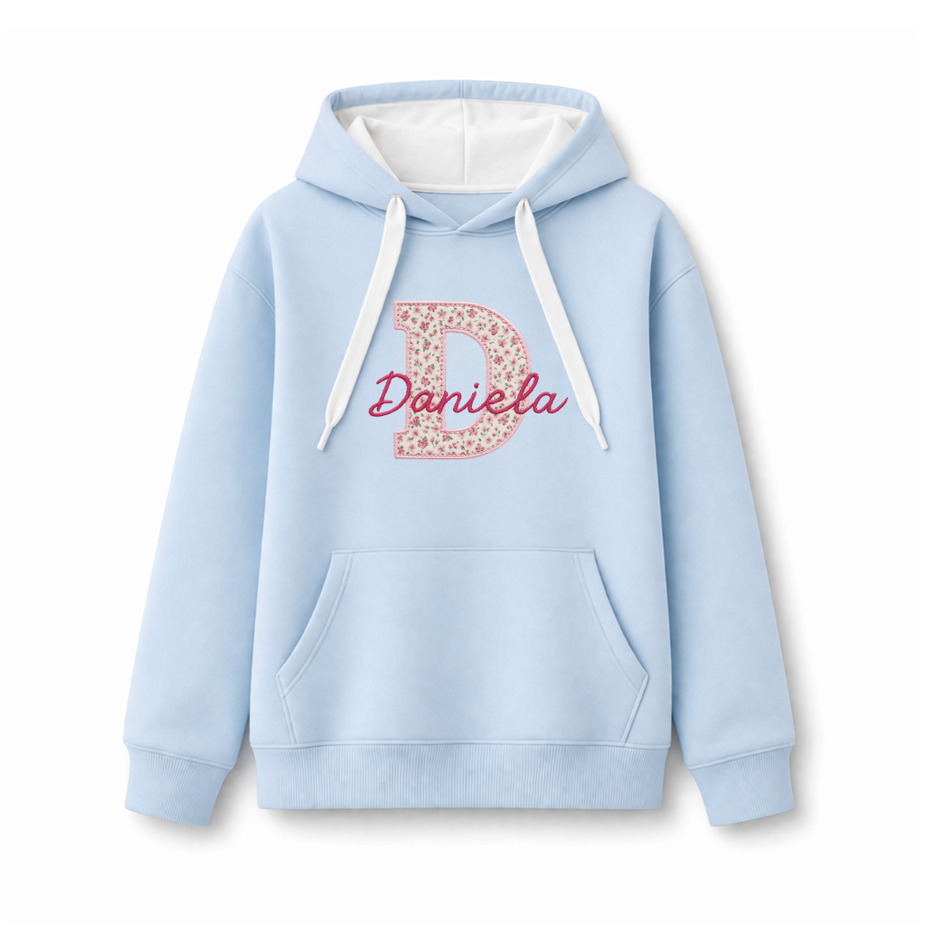 Sudadera Ayla (nombre e inicial) azul
