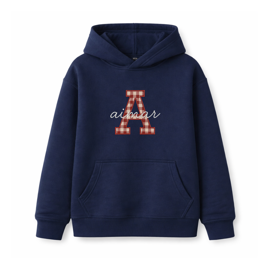 Sudadera Ayla (nombre e inicial) azul marino