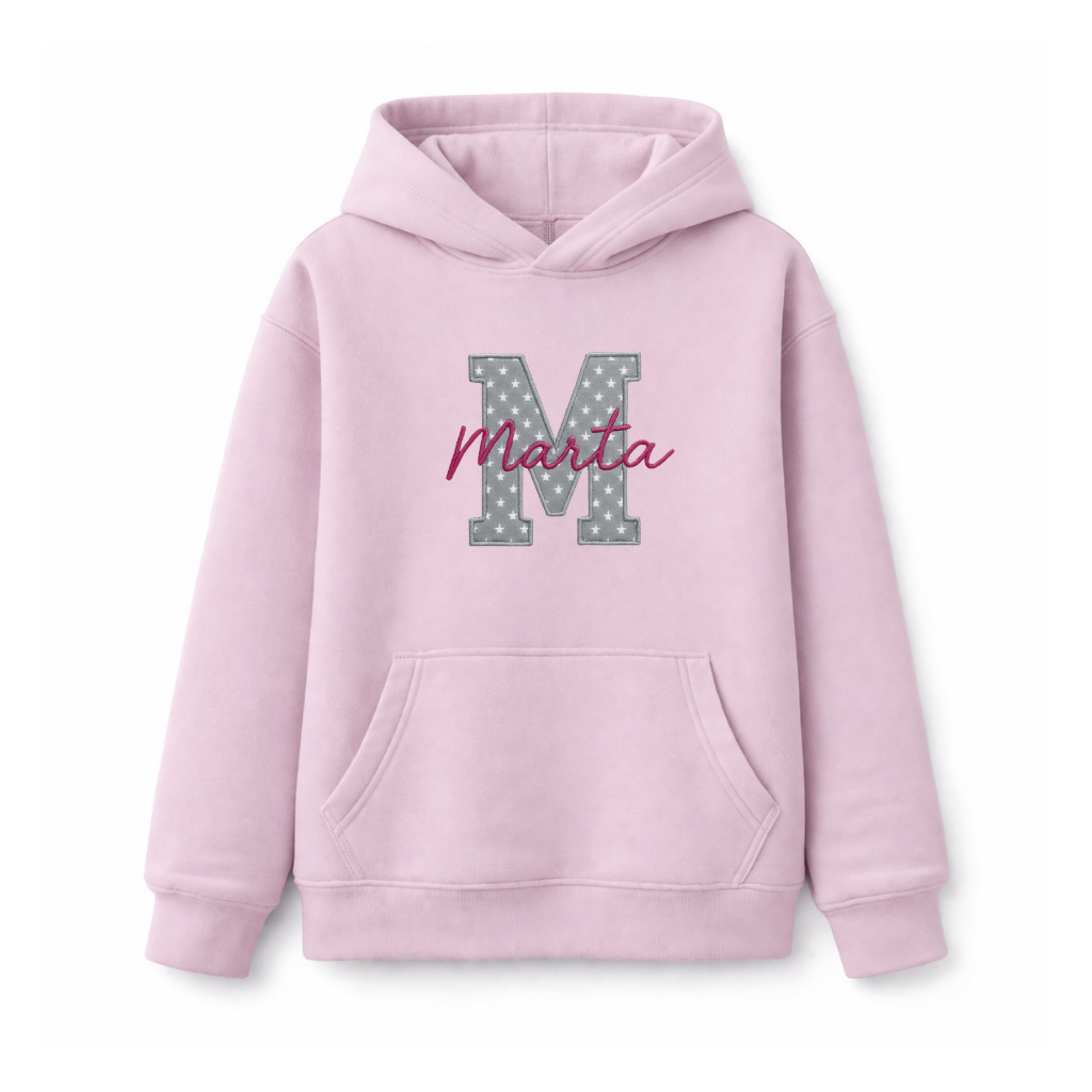 Sudadera Ayla (nombre e inicial) rosa