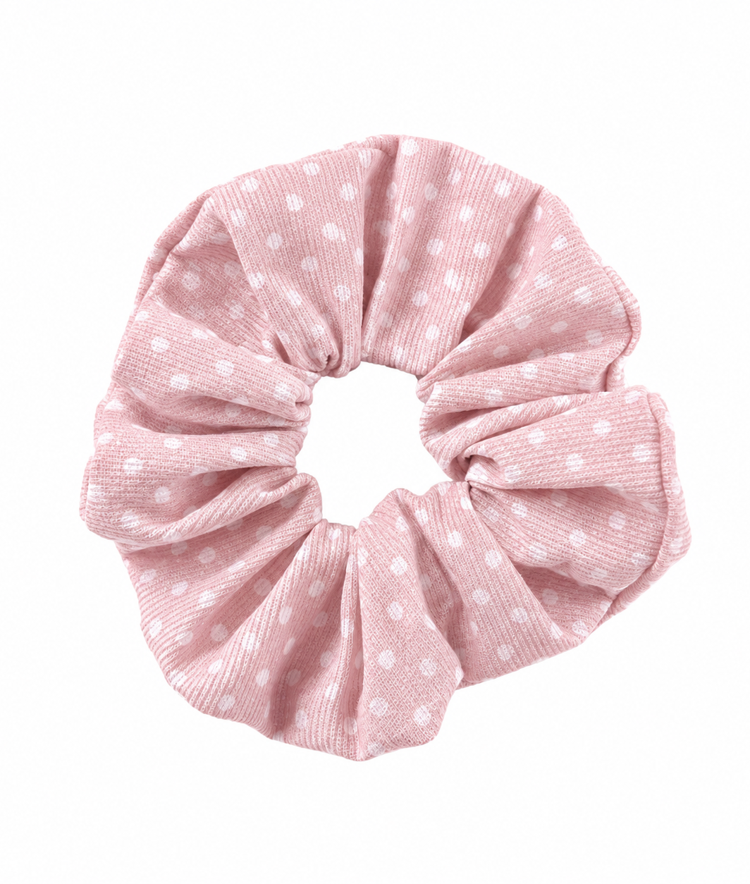 Scrunchie rosa y blanco