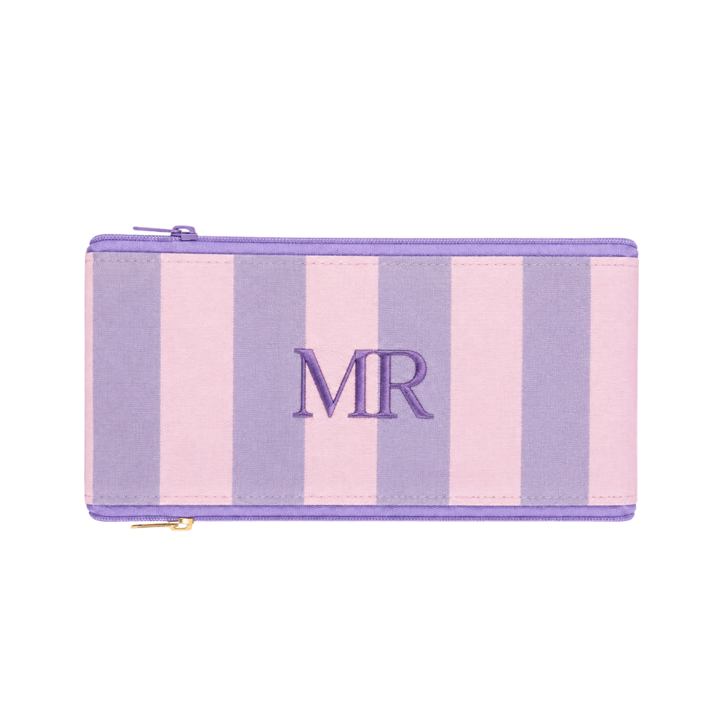 Twin morado y rosa bordado